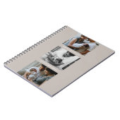 Modern Triptych 3-Photo Collage Journal - Taupe Notitieboek (Linkerzijde)