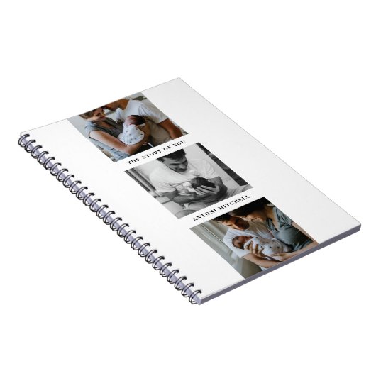 Modern Triptych 3-Photo Collage Journal - White Notitieboek (Rechterzijde)