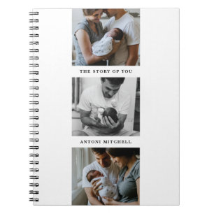 Modern Triptych 3-Photo Collage Journal - White Notitieboek