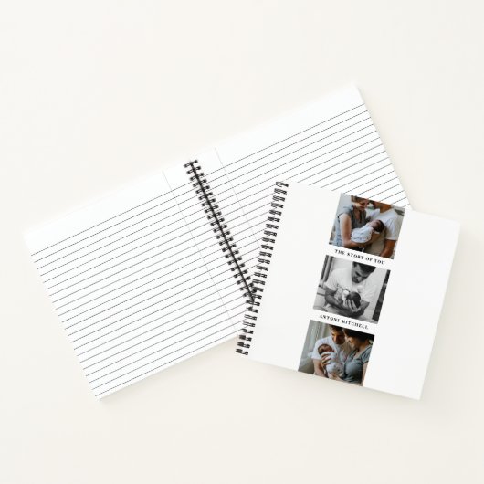 Modern Triptych 3-Photo Collage Journal - White Notitieboek (Binnen)