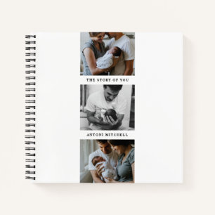 Modern Triptych 3-Photo Collage Journal - White Notitieboek