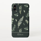 Modern Tropic Leaf Pattern iPhone Hoesje (Achterkant)