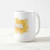 Modern Tropical Abstract Yellow Shapes Tee Koffiemok (Voorkant rechts)