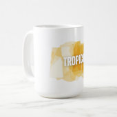 Modern Tropical Abstract Yellow Shapes Tee Koffiemok (Voorkant links)