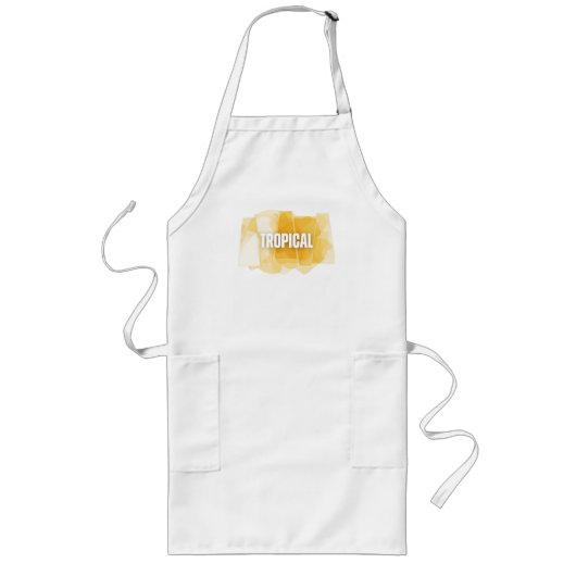 Modern Tropical Abstract Yellow Shapes Tee Lang Schort (Voorkant)