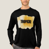 Modern Tropical Abstract Yellow Shapes Tee Tri-Blend Shirt (Voorkant volledig)