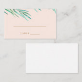 Modern Tropical Beach Bruiloft Escort Kaart Plaatskaartje (Voorkant / Achterkant)