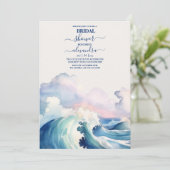 Modern Tropical Beach Ocean Vrijgezellenfeest Kaart (Staand voorkant)