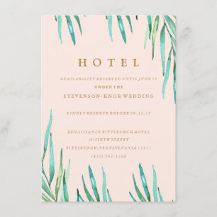 Modern Tropical Beach Wedding Hotel Kaart