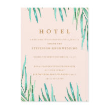Modern Tropical Beach Wedding Hotel Kaart