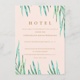 Modern Tropical Beach Wedding Hotel Kaart