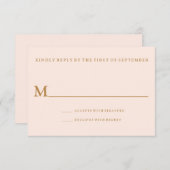 Modern Tropical Beach Wedding Reply Kaart (Voorkant / Achterkant)