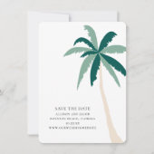 Modern Tropical Beach Wedding Save the Date Kaart (Voorkant)