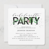 Modern Tropical Blush Flamingo Bachelorette Kaart (Voorkant)