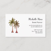 Modern Tropical Boho Palm Trees Event Planner  Visitekaartje (Voorkant)