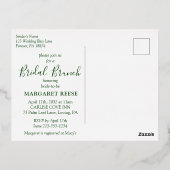 Modern Tropical Bridal Brunch Shower Gold Folie Uitnodiging Briefkaart (Achterkant)