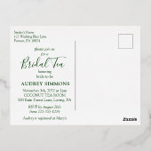 Modern Tropical Bridal Tea Shower Gold Folie Uitnodiging Briefkaart (Achterkant)