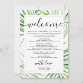 modern tropical calligraphy Invitation from the re (Voorkant)