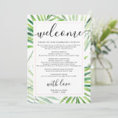 modern tropical calligraphy Invitation from the re (Staand voorkant)