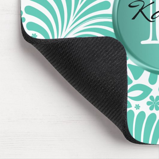 Modern Tropical Damask Monogram Muismat (Hoek)