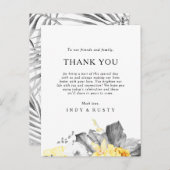 Modern Tropical Dank u Receptie Kaart (Voorkant / Achterkant)