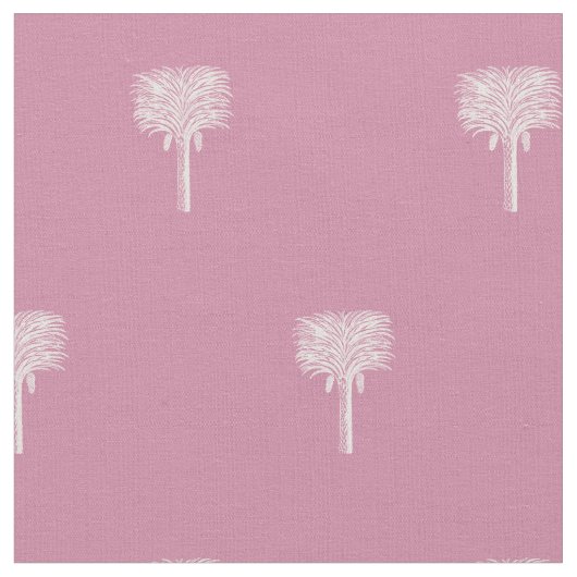 Modern Tropical Date Palm Dusty Roos Stof (Close Up)
