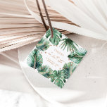 Modern Tropical & Diamond Bachelorette Party Bedankjes Labels<br><div class="desc">Dit stijlvolle ontwerp op maat heeft een prachtig handgeschreven scriptlettertype tegen een achtergrond van levendige tropische bladeren. Het voegt een vleugje verfijning en tropische charme toe aan de vrijgezellenviering. Personaliseer het gemakkelijk met de naam van de aanstaande bruid en andere details. Dit unieke ontwerp is het perfecte accessoire voor een...</div>