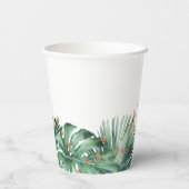 Modern Tropical & Diamond Bachelorette Party Papieren Bekers (Achterkant)