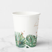 Modern Tropical & Diamond Bachelorette Party Papieren Bekers (Rechts)