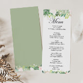 Modern Tropical Floral Dinner Menu Kaart