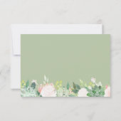 Modern Tropical Floral Wedding Details Invoegen Ka Kaart (Achterkant)