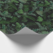 Modern tropical green foliage Black pattern Cadeaupapier (Hoek)