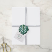 Modern Tropical Greenery Baby shower Cadeaulabel (Met Touw)