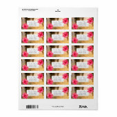 Modern Tropical, Hibiscus Beach Palm Etiket (Full Sheet)