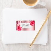 Modern Tropical, Hibiscus, Drips Etiket (Insitu)