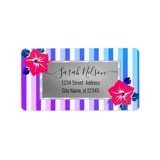 Modern Tropical, Hibiscus Etiket (Voorkant)