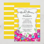 Modern Tropical Hibiscus Flowers Vrijgezellenfeest Kaart (Voorkant / Achterkant)