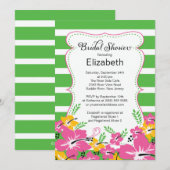 Modern Tropical Hibiscus Flowers Vrijgezellenfeest Kaart (Voorkant / Achterkant)