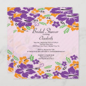 Modern Tropical Hibiscus Flowers Vrijgezellenfeest Kaart (Voorkant / Achterkant)