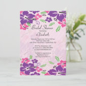 Modern Tropical Hibiscus Flowers Vrijgezellenfeest Kaart (Staand voorkant)