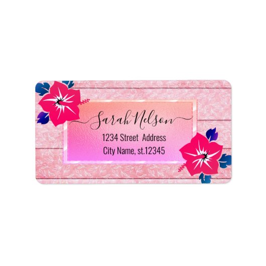 Modern Tropical, Hibiscus Label (Voorkant)