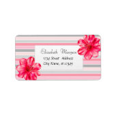 Modern Tropical, Hibiscus Stripe Etiket (Voorkant)