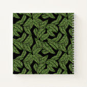 Modern Tropical Leaf Palm Plant Print Monogram Notitieboek (Achterkant)