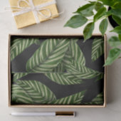 Modern Tropical Leaf Palm Plant Print Monogram Tissuepapier (Geschenk)
