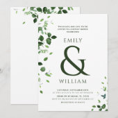 Modern Tropical Leaves Paar Vrijgezellenfeest Kaart (Voorkant / Achterkant)