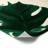 Modern Tropical Leaves Wedding Welcome Sign Poster (Hoek)