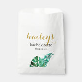 Modern Tropical Palm Bachelorette Weekend Bedankzakje (Voorkant)