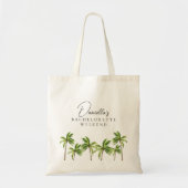 Modern Tropical Palm Bachelorette Weekend Tote Bag (Voorkant)