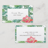 Modern Tropical Palm Hawaiian Hibiskus Visitekaartje (Voorkant / Achterkant)