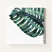 Modern Tropical Palm Monstera Beach Guestbok Notitieboek (Achterkant)